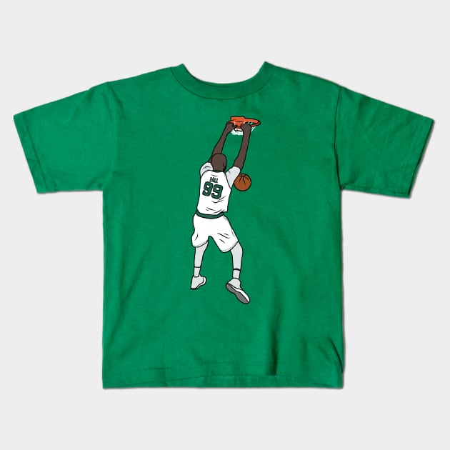 Tacko Fall Dunk Kids T-Shirt by rattraptees